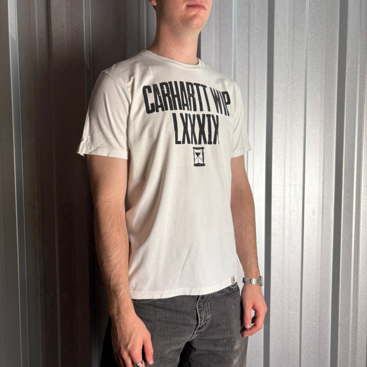 Vintage Carhartt White Graphic T-Shirt - M
