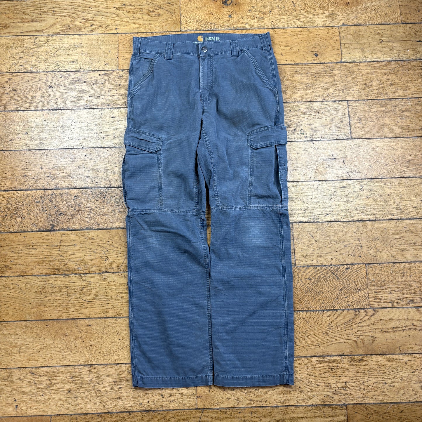 Carhartt Grey Cargo Workwear Carpenter Baggy Trousers - 34