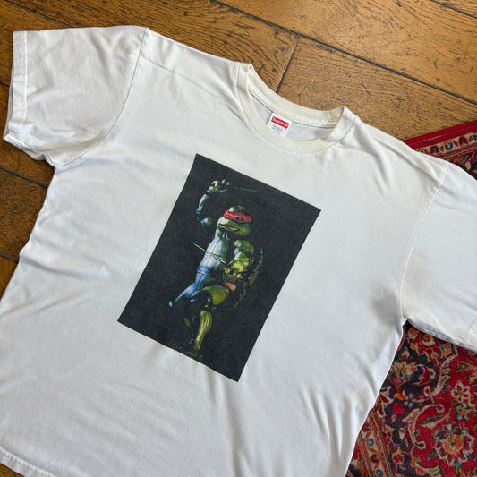Vintage Supreme White TMNT Teenage Mutant Ninja Turtle Graphic T-Shirt - L