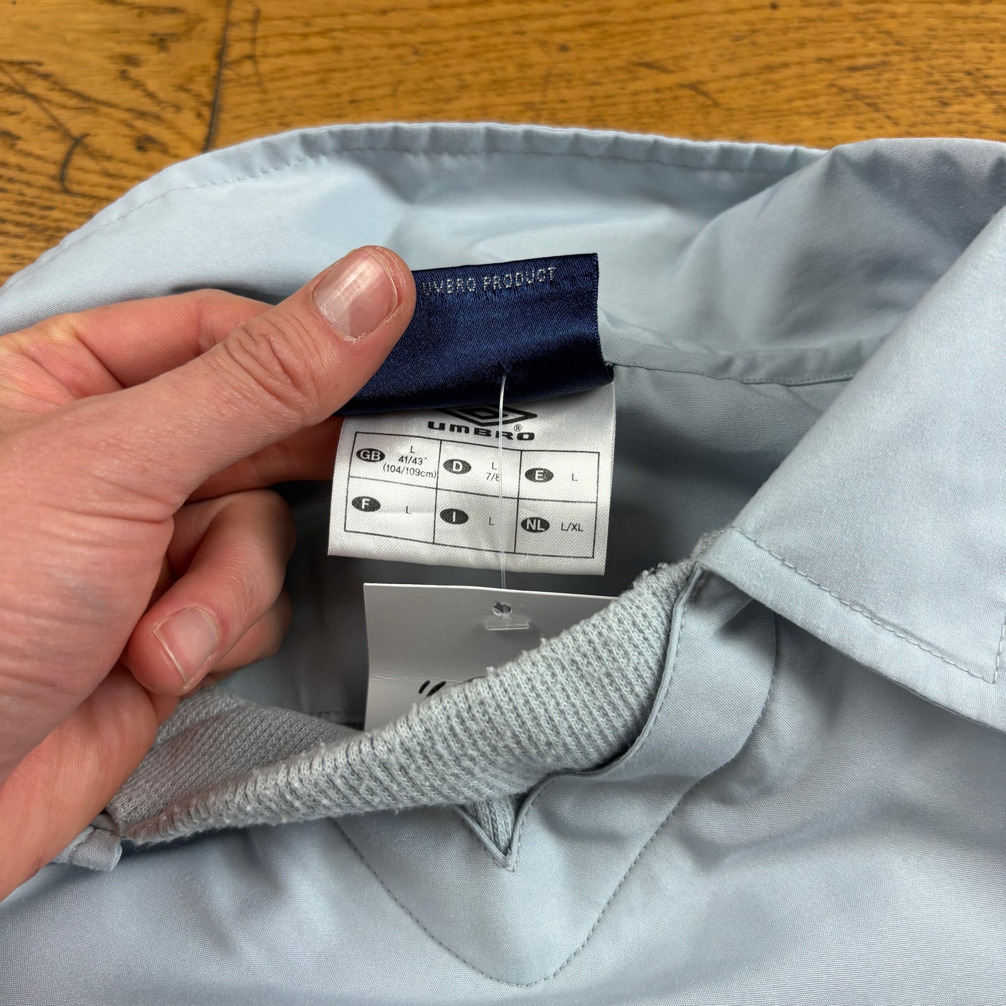 Vintage Umbro England Training Tracksuit Pullover Blue Football Jacket - XL