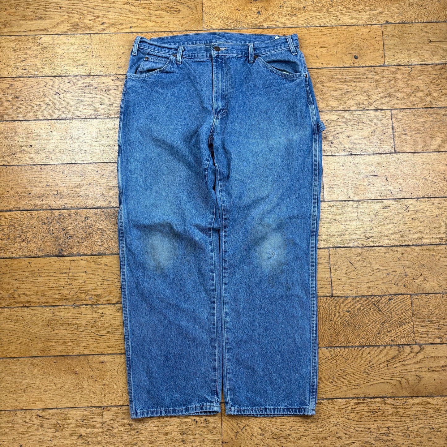 Vintage Dickies Blue Workwear Carpenter Baggy Jeans - 36