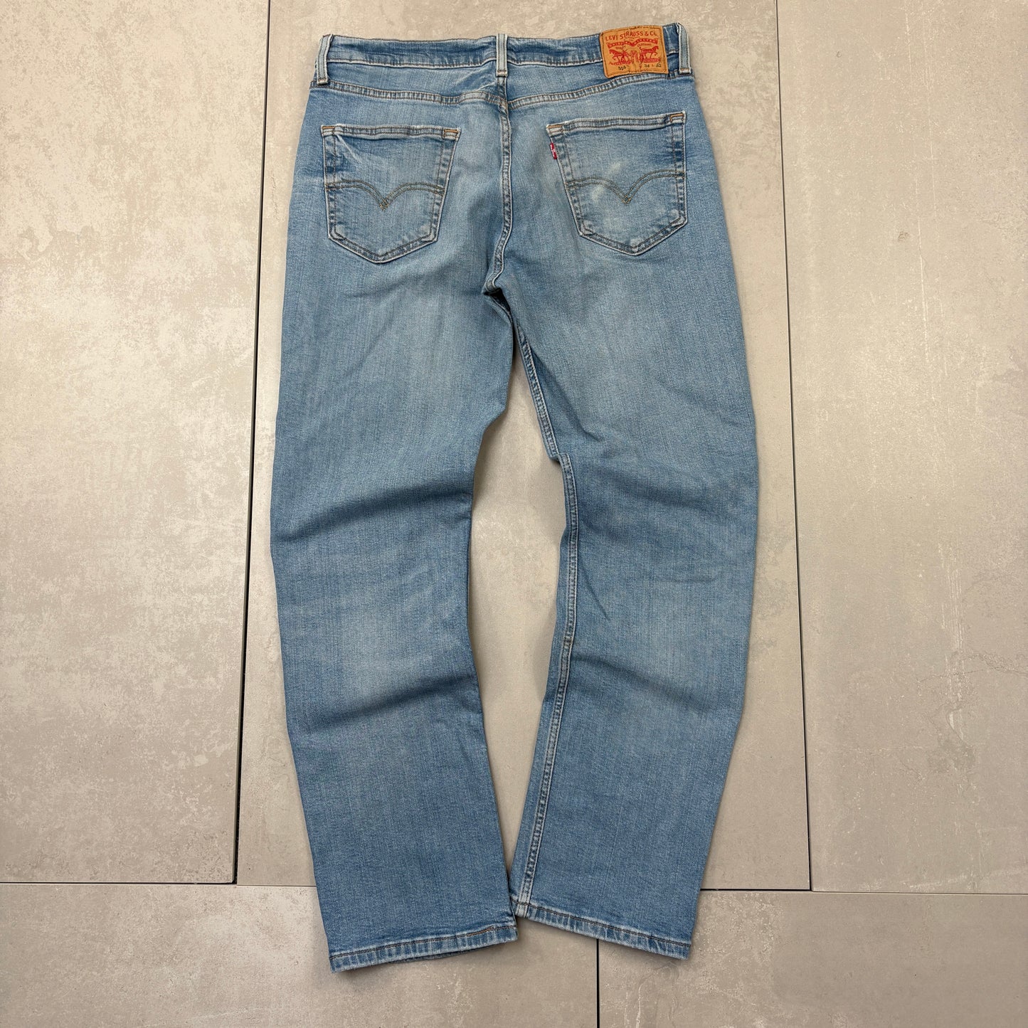 Vintage Levis 514 Slim Blue Denim Jeans - 34