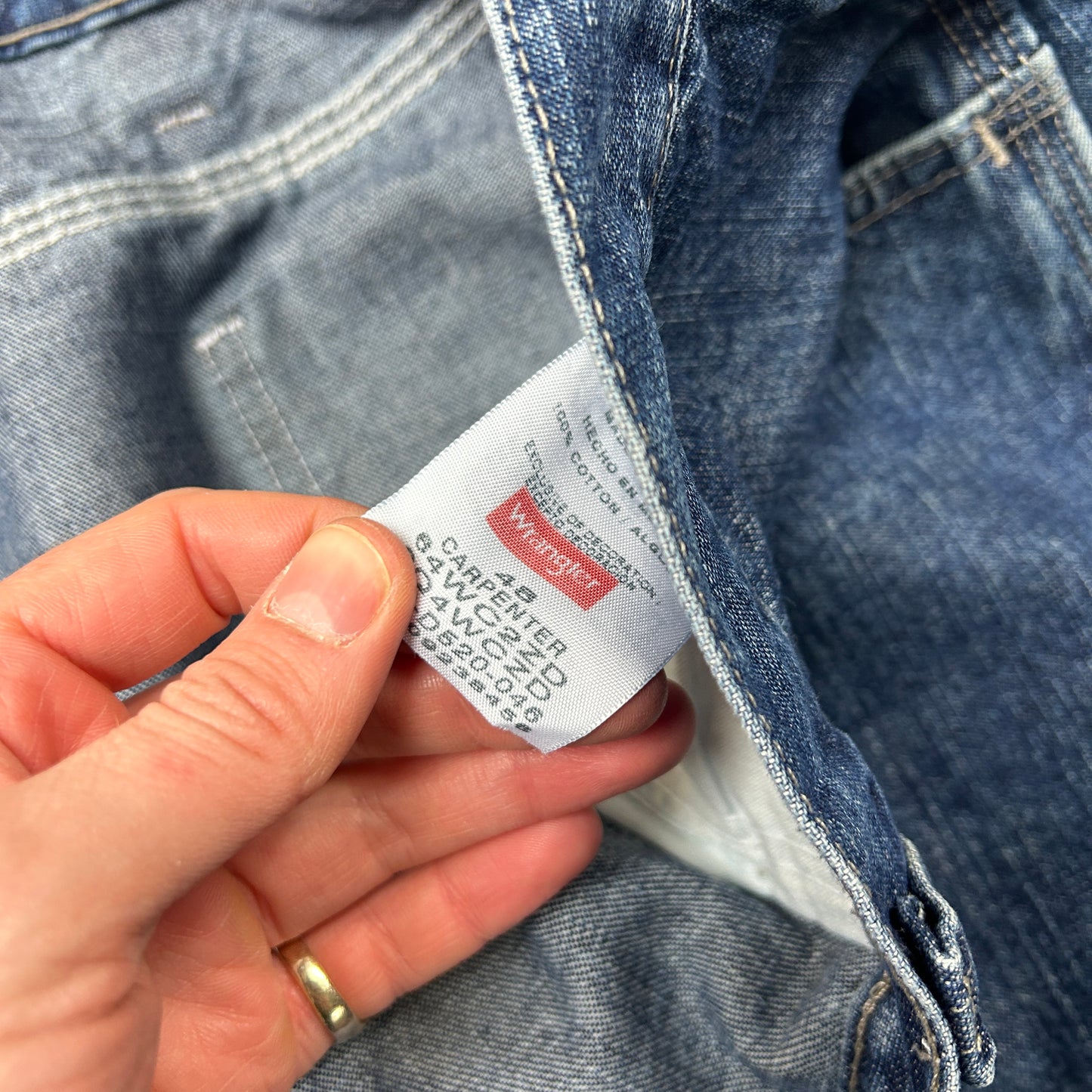 Vintage Wrangler Blue Denim Carpenter Baggy Shorts - 48