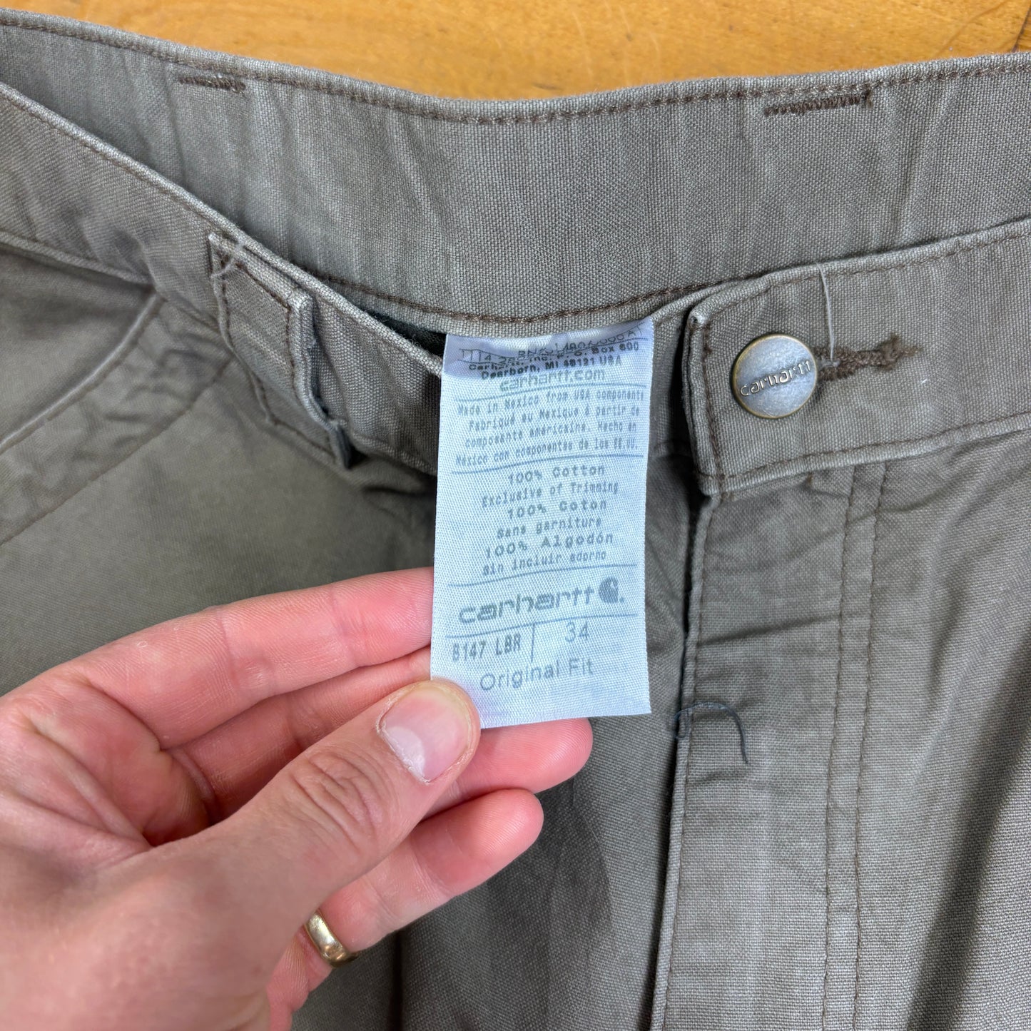 Vintage Carhartt Brown Workwear Baggy Carpenter Shorts - 34