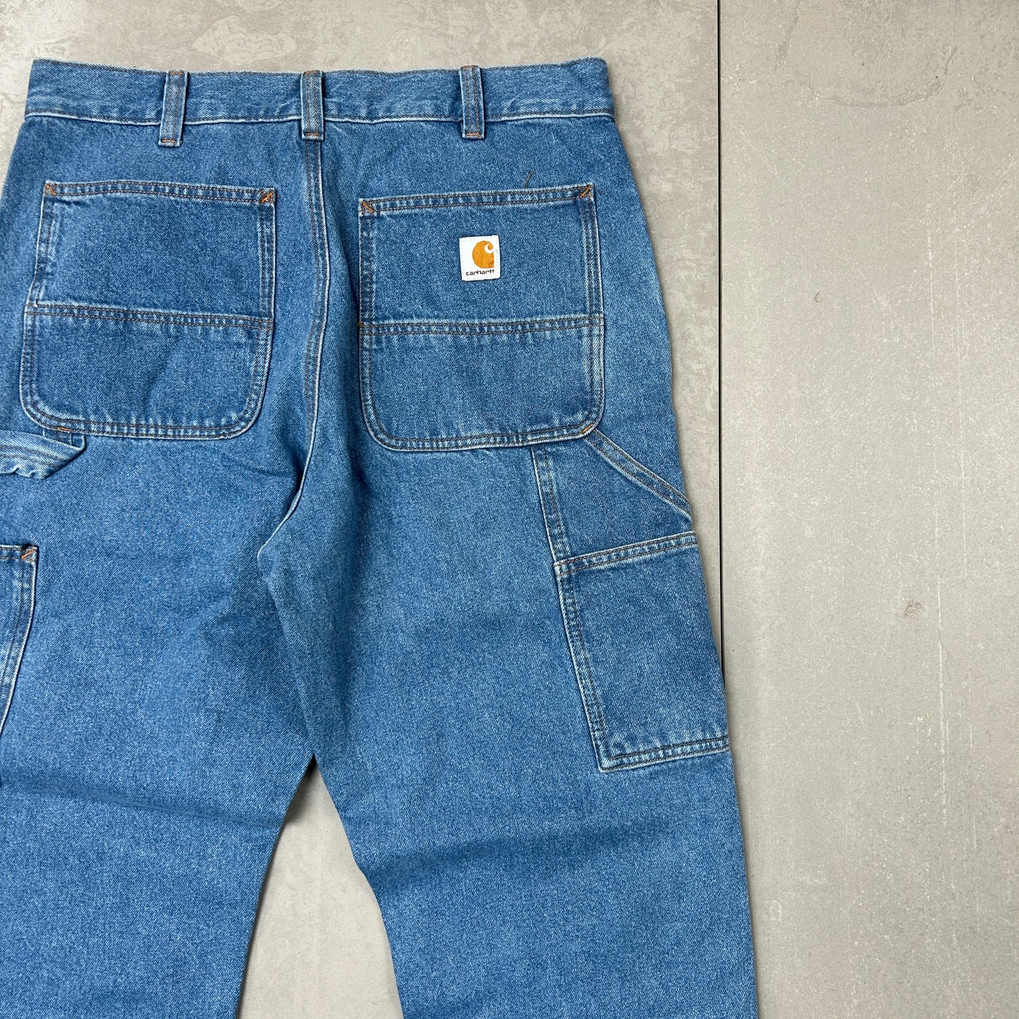 New Carhartt Double Knee Carpenter Blue Jeans - 32