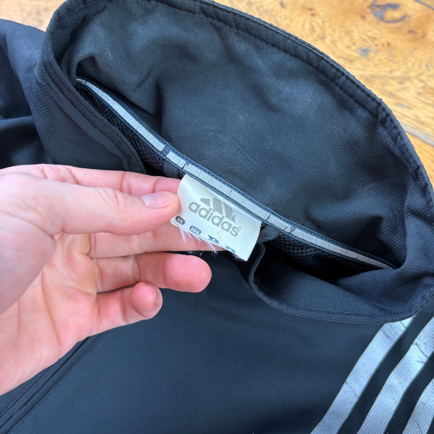 Vintage Adidas Black Tracksuit Track Shell Windbreaker Jacket - M