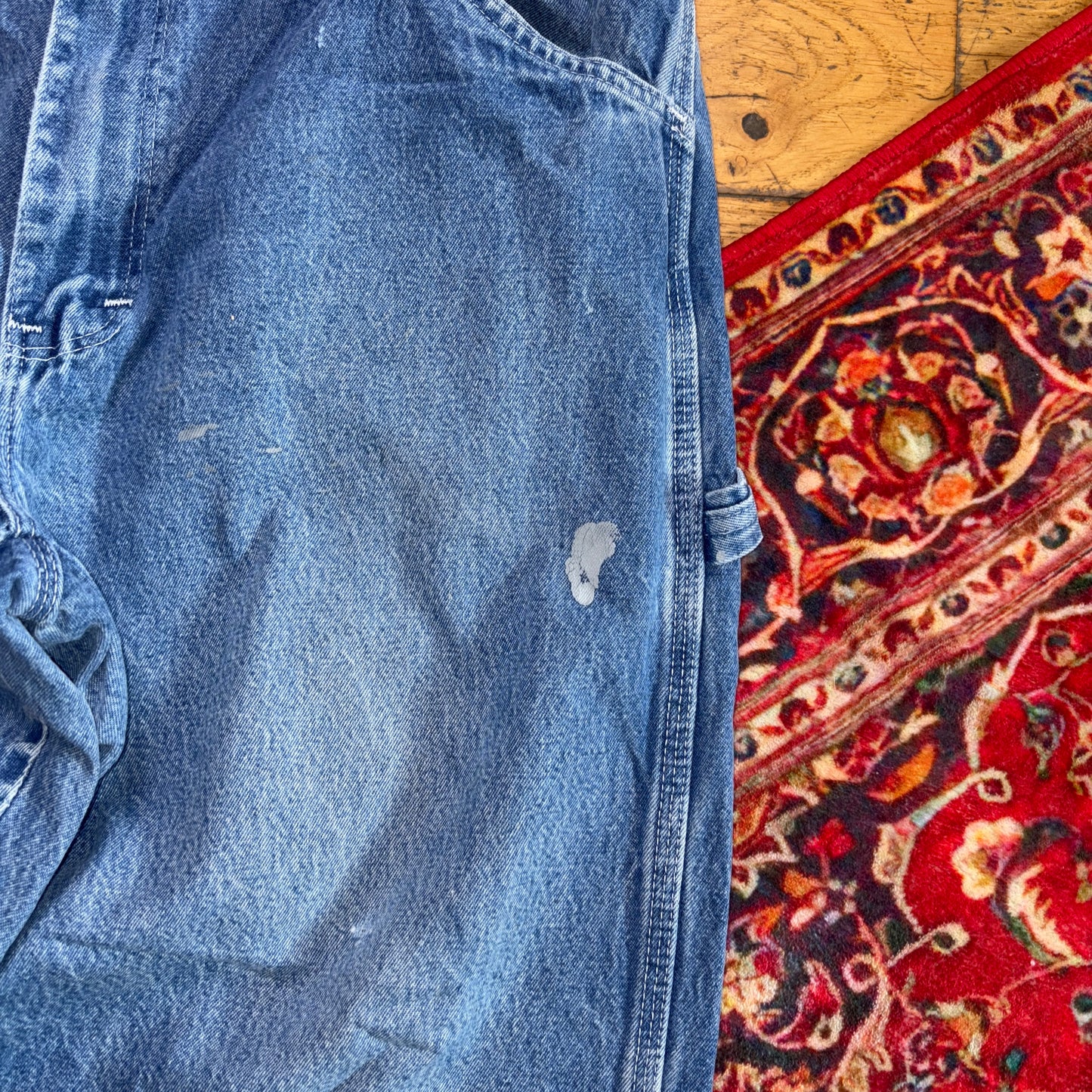 Vintage Dickies Workwear Carpenter Baggy Blue Jeans - 36R