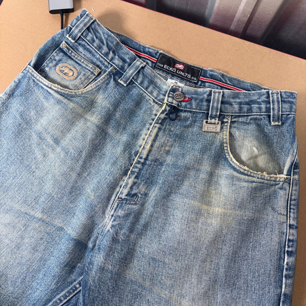 Ecko Unltd Y2K Baggy Hip Hop Blue Jeans - 36R