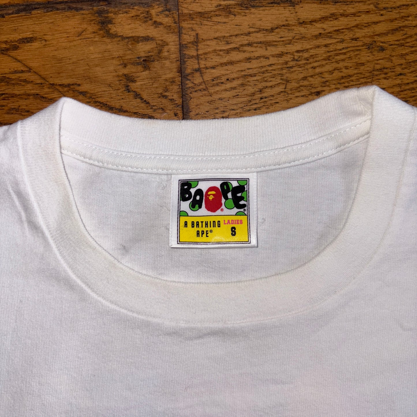 Vintage Bape Bathing Ape White Womens Graphic T-Shirt - S