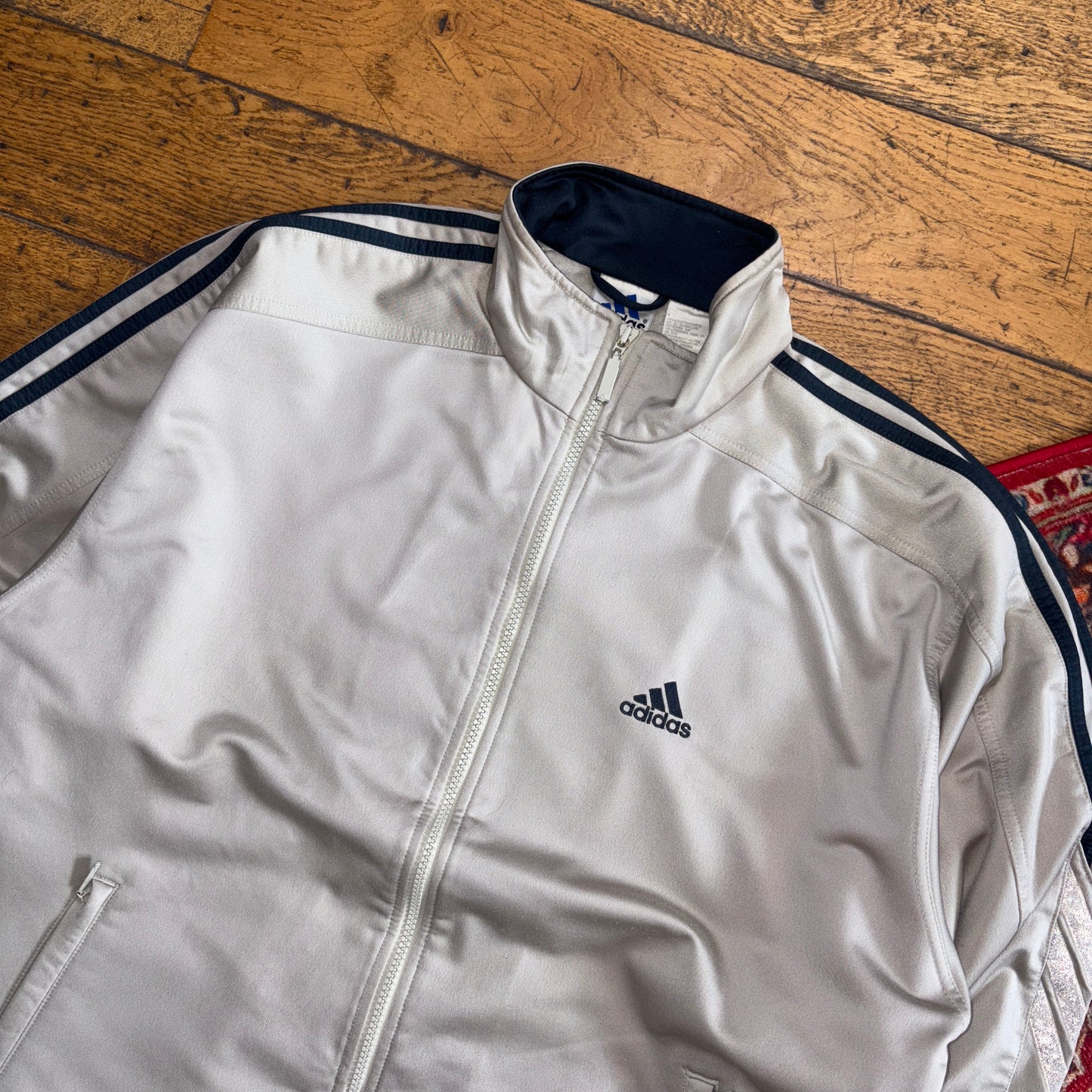 Vintage Adidas Grey Brown Tracksuit Track Jacket - L