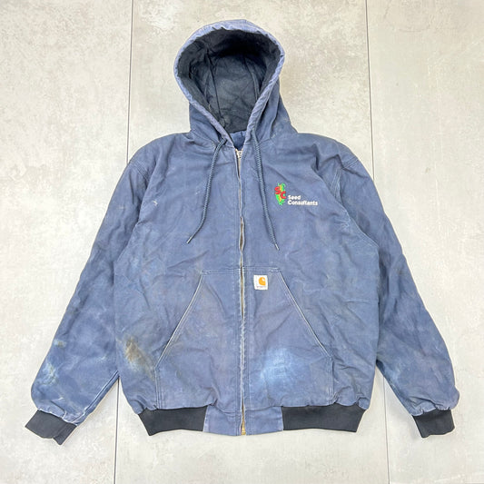 Vintage Carhartt Active Workwear Hoodie Jacket - Medium