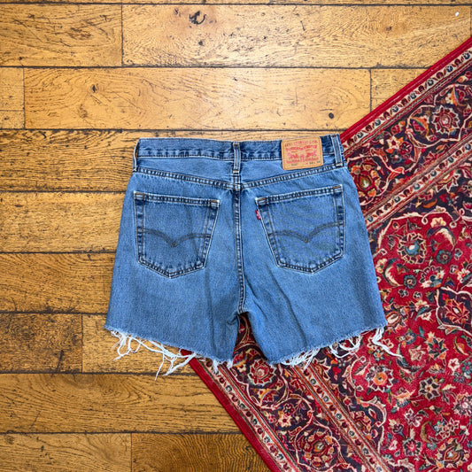 Vintage Levis 516 Blue Denim Shorts - 33