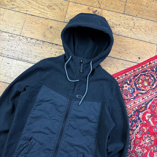 Vintage Oakley Black Fleece Technical Hoodie Sweatshirt - XS