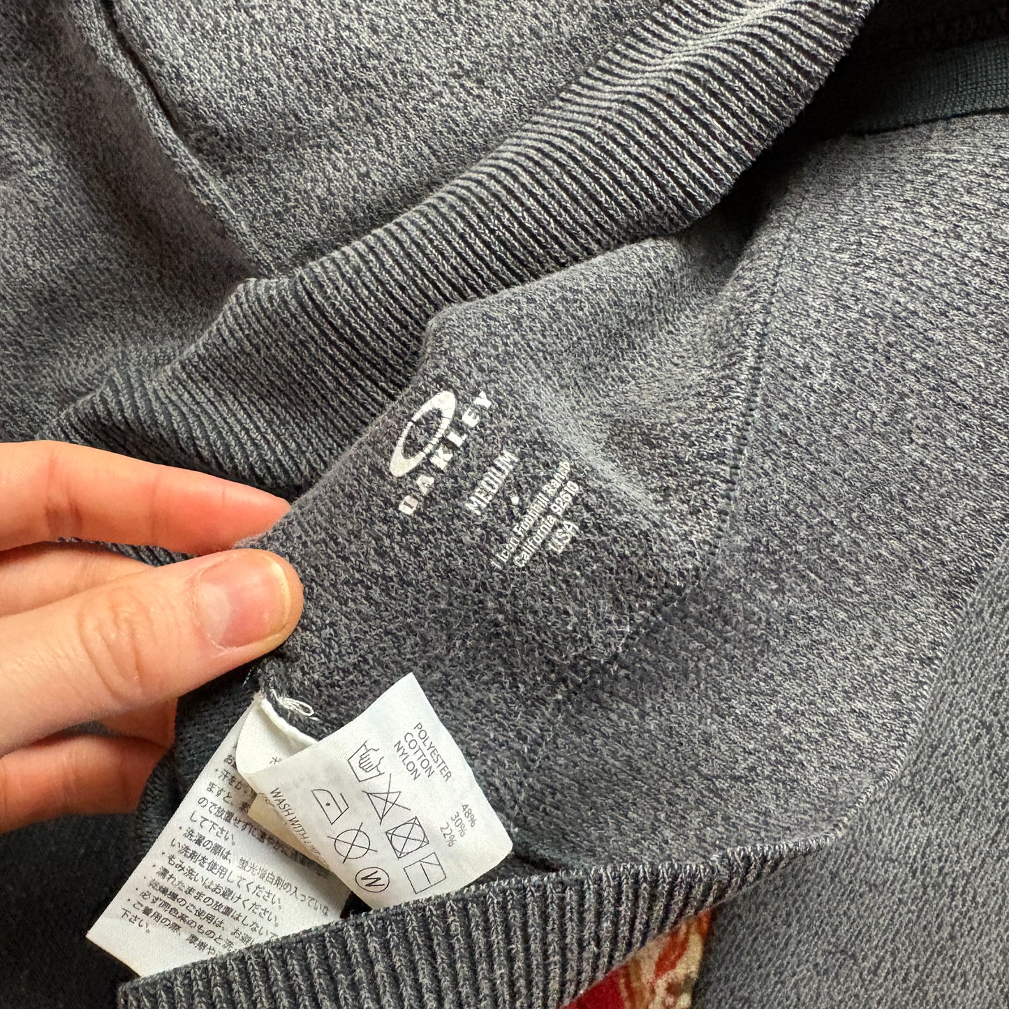 Vintage Oakley Grey Hoodie Sweatshirt - XS