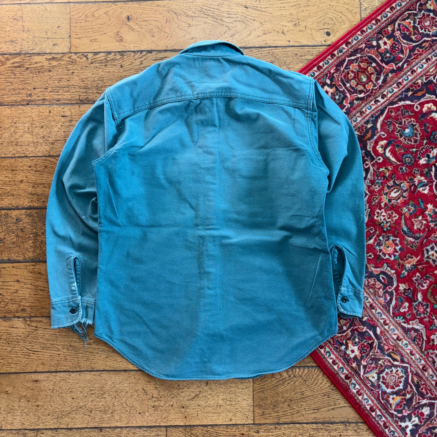 Vintage Woolrich Blue Green Heavyweight Shirt - S