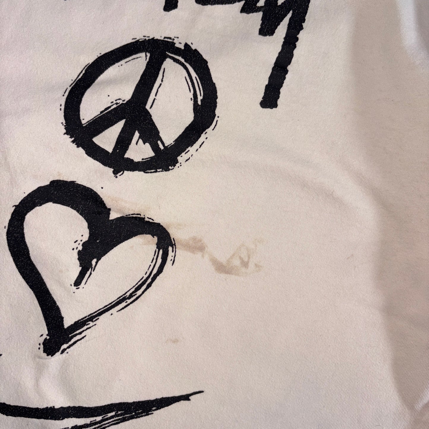 Vintage Stussy X Nike Cream Graphic T-Shirt - S