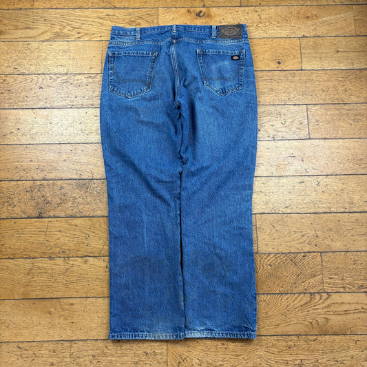 Vintage Dickies Blue Workwear Carpenter Baggy Jeans - 38
