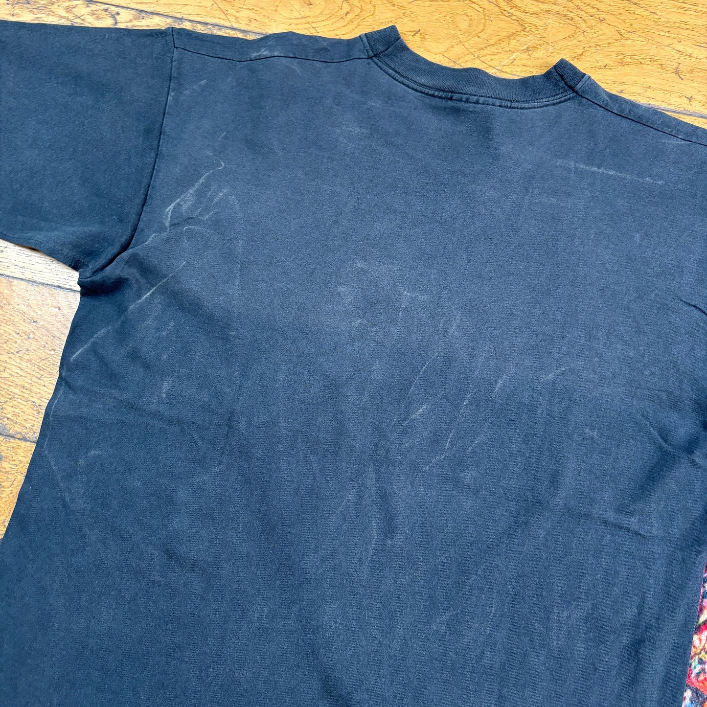 Vintage Faded Black Graphic T-Shirt - M