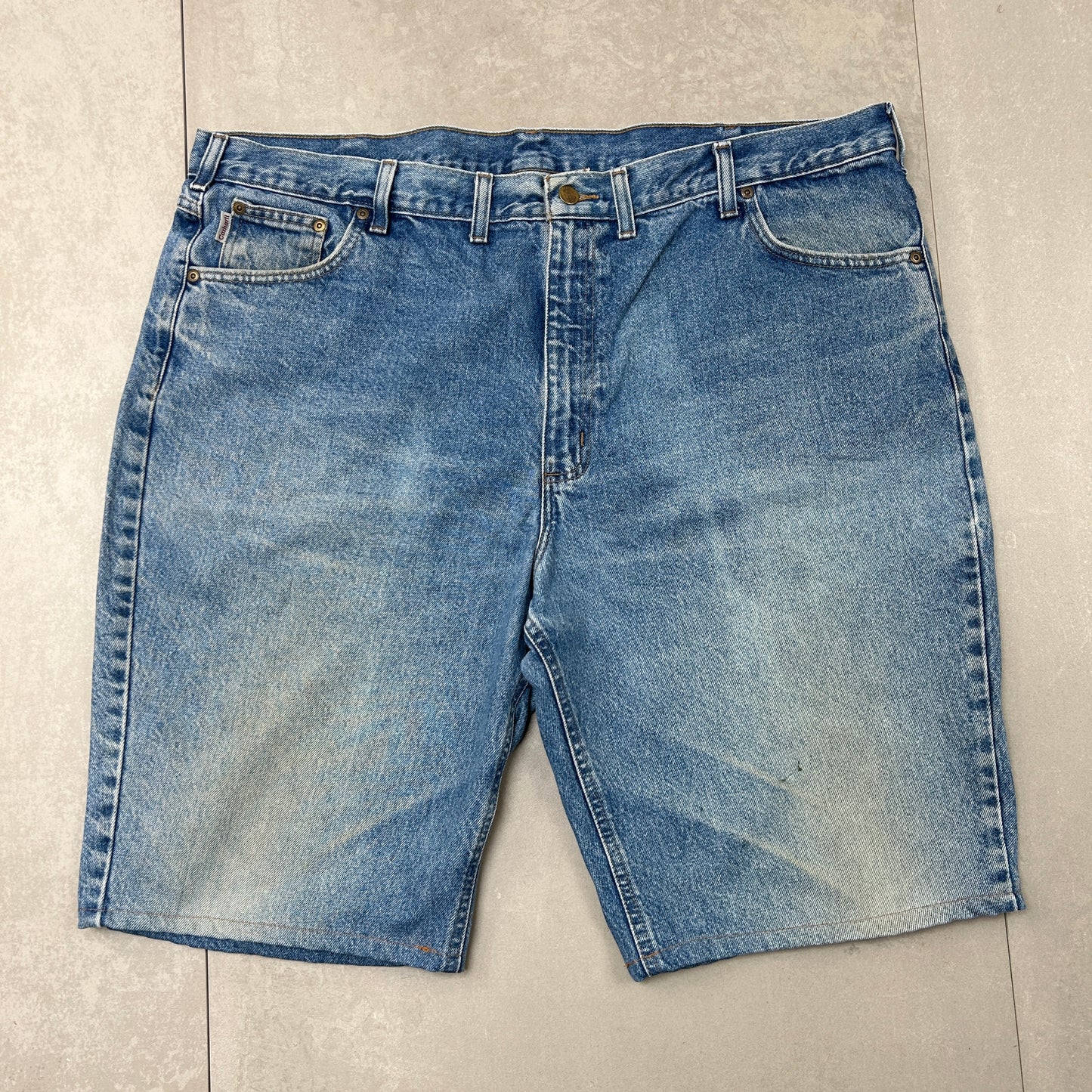 Vintage Carhartt Workwear Baggy Blue Carpenter Shorts - 44