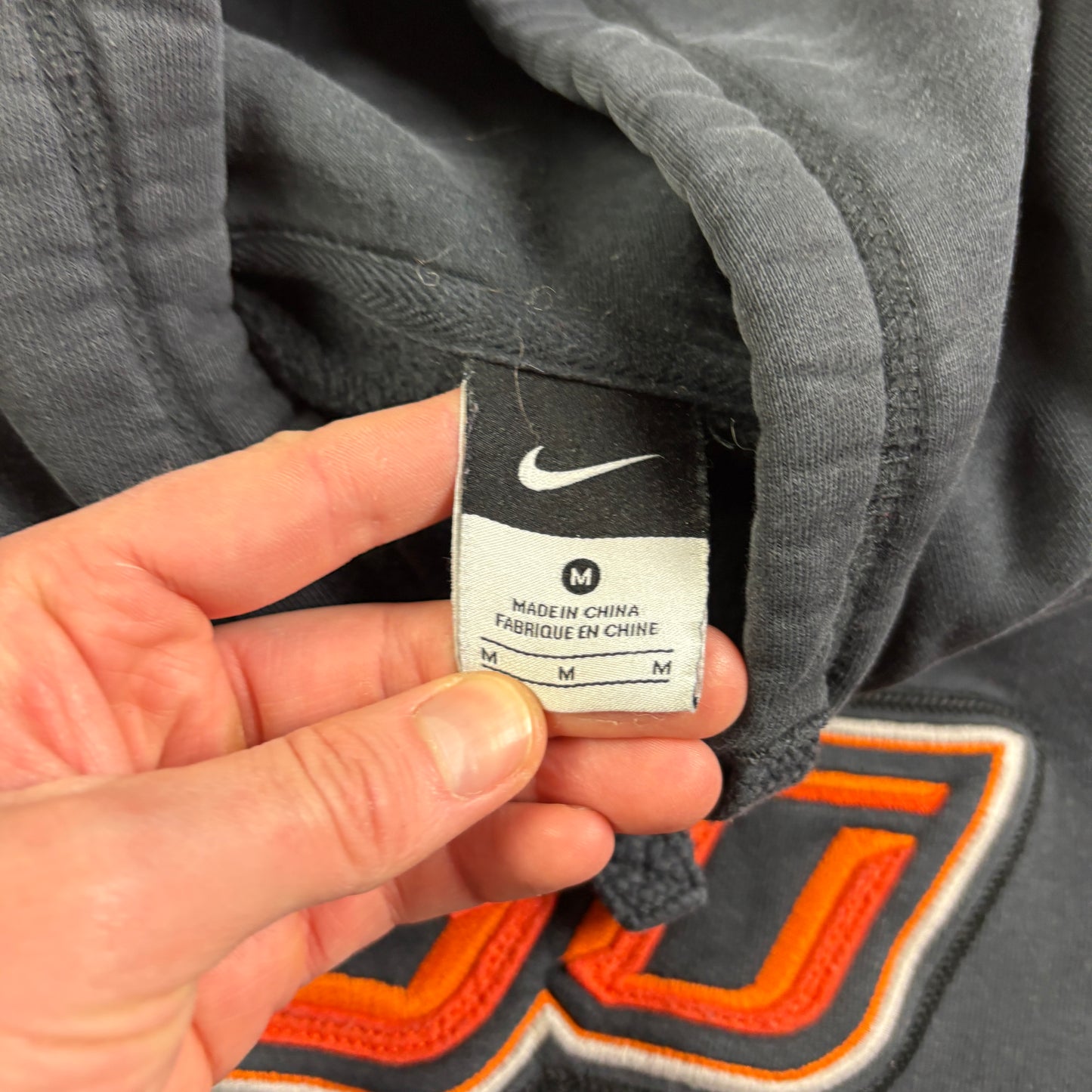 Vintage Nike USA College Black Orange Embroidered Sweatshirt - M