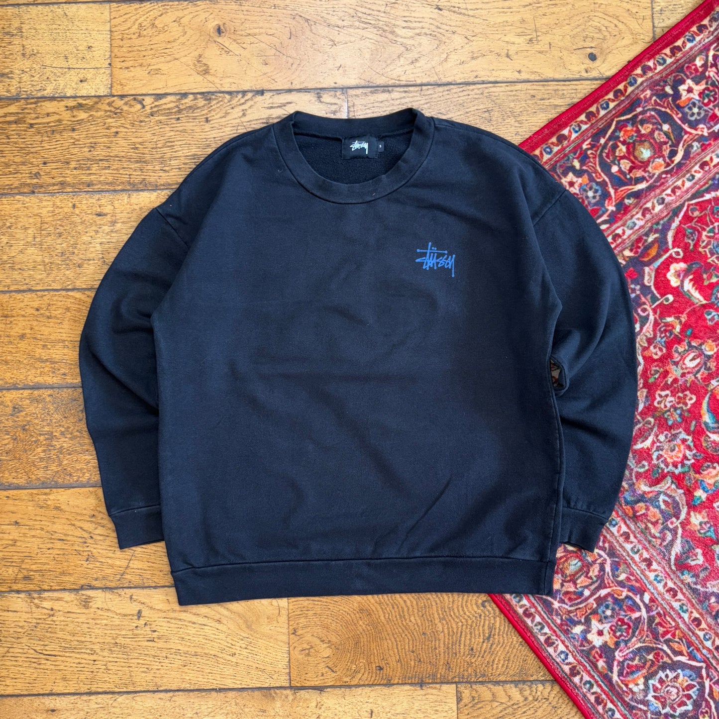 Vintage Stussy Black Sweatshirt - XS