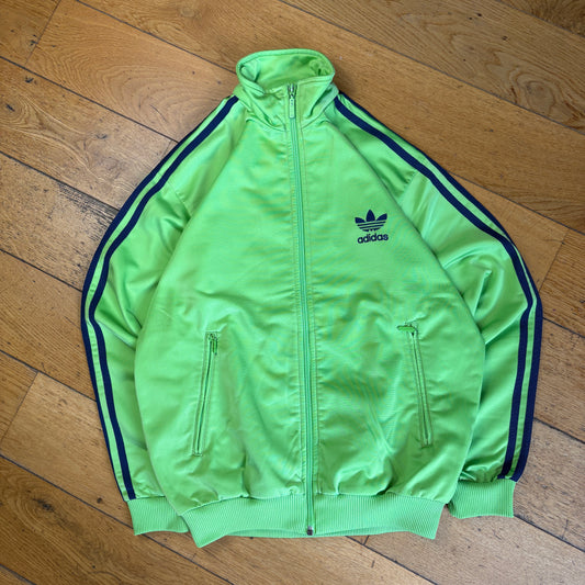 Vintage 80s Adidas Green Tracksuit Track Shell Windbreaker Jacket - S