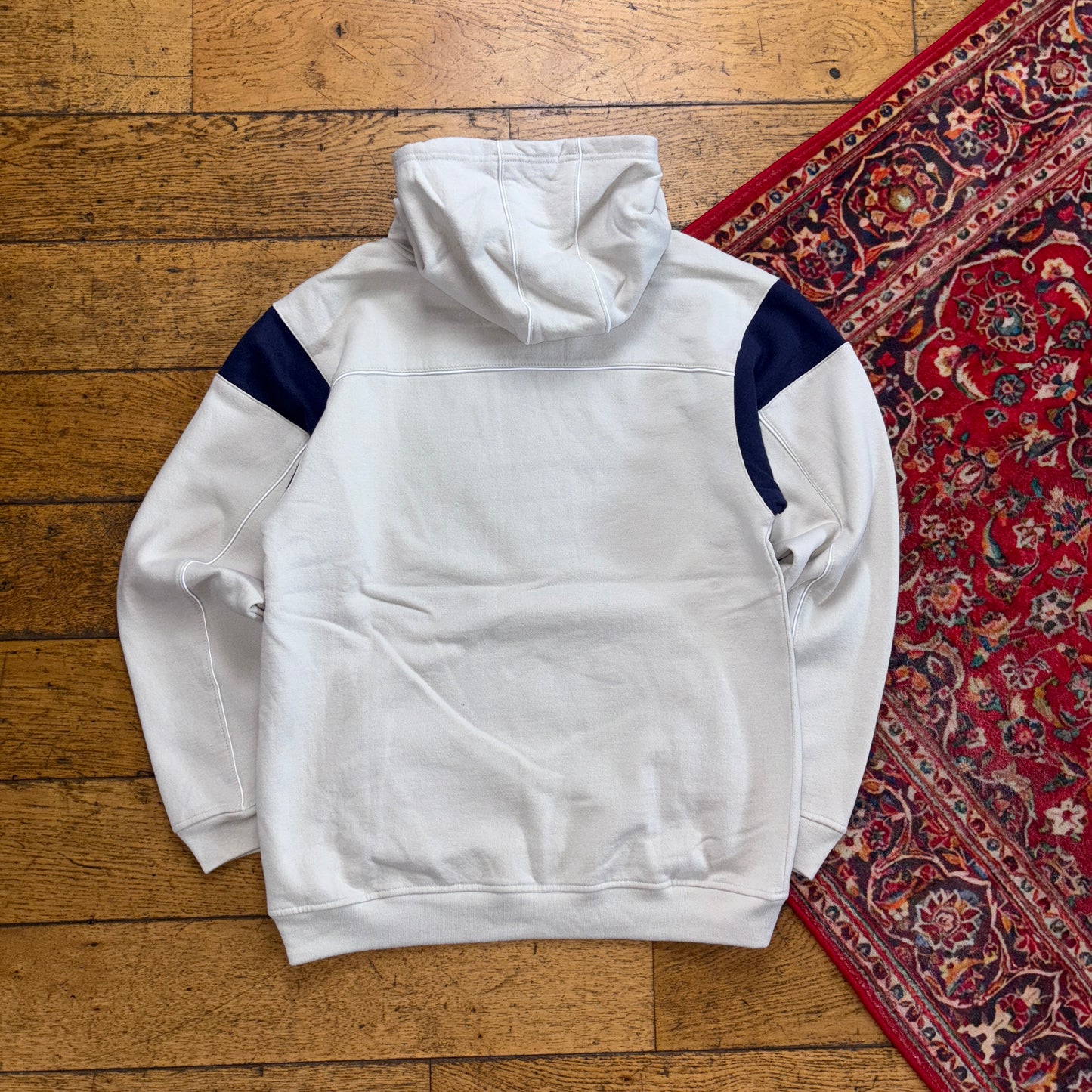 Vintage NFL Dallas Cowboys Grey Navy Hoodie Embroidered Sweatshirt - XS