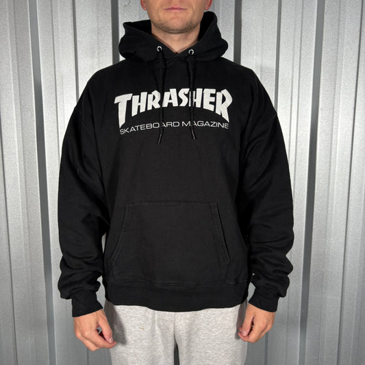 Thrasher Black Skate Hoodie Sweatshirt - L