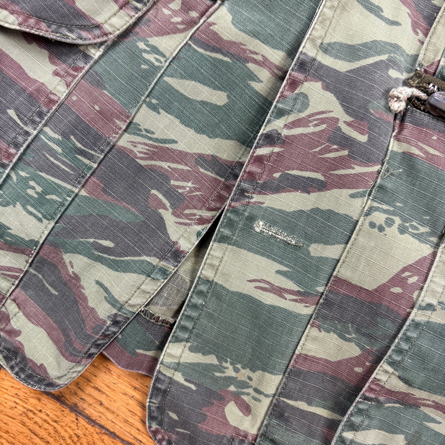 Vintage Camo Green Pattern Workwear Gilet Tactical Vest - M