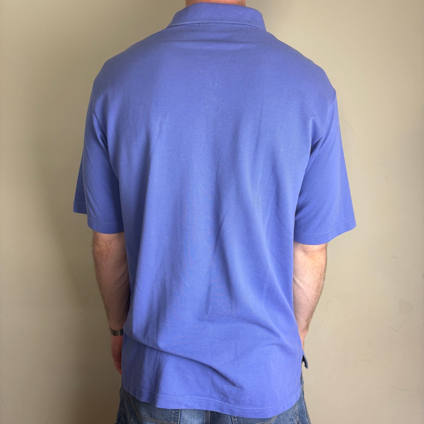Vintage 90s Adidas Originals Purple Embroidered Polo Shirt - M