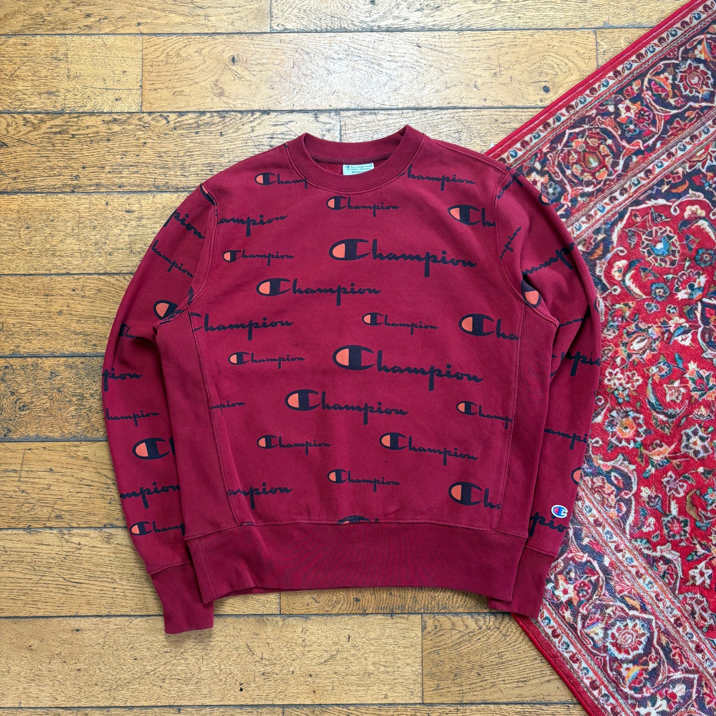 Vintage Champion Burgundy Red Sweatshirt - M