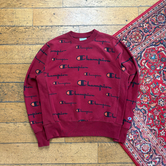 Vintage Champion Burgundy Red Sweatshirt - M