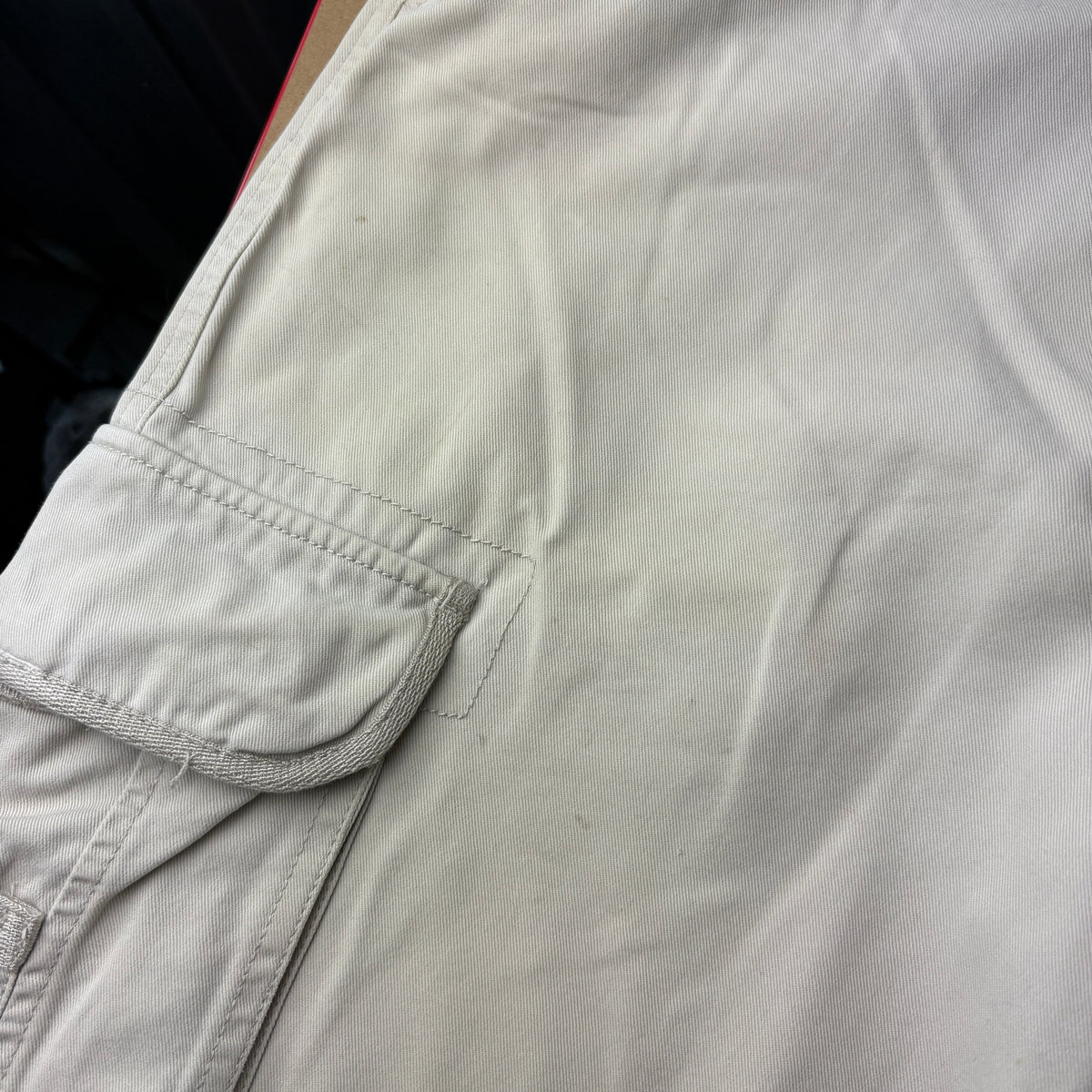 Southpole White Cargo Embroidered Y2K Hip Hop Baggy Shorts - 32