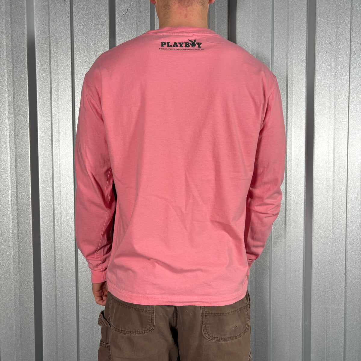 Playboy Pink Graphic Long Sleeve T Shirt - M