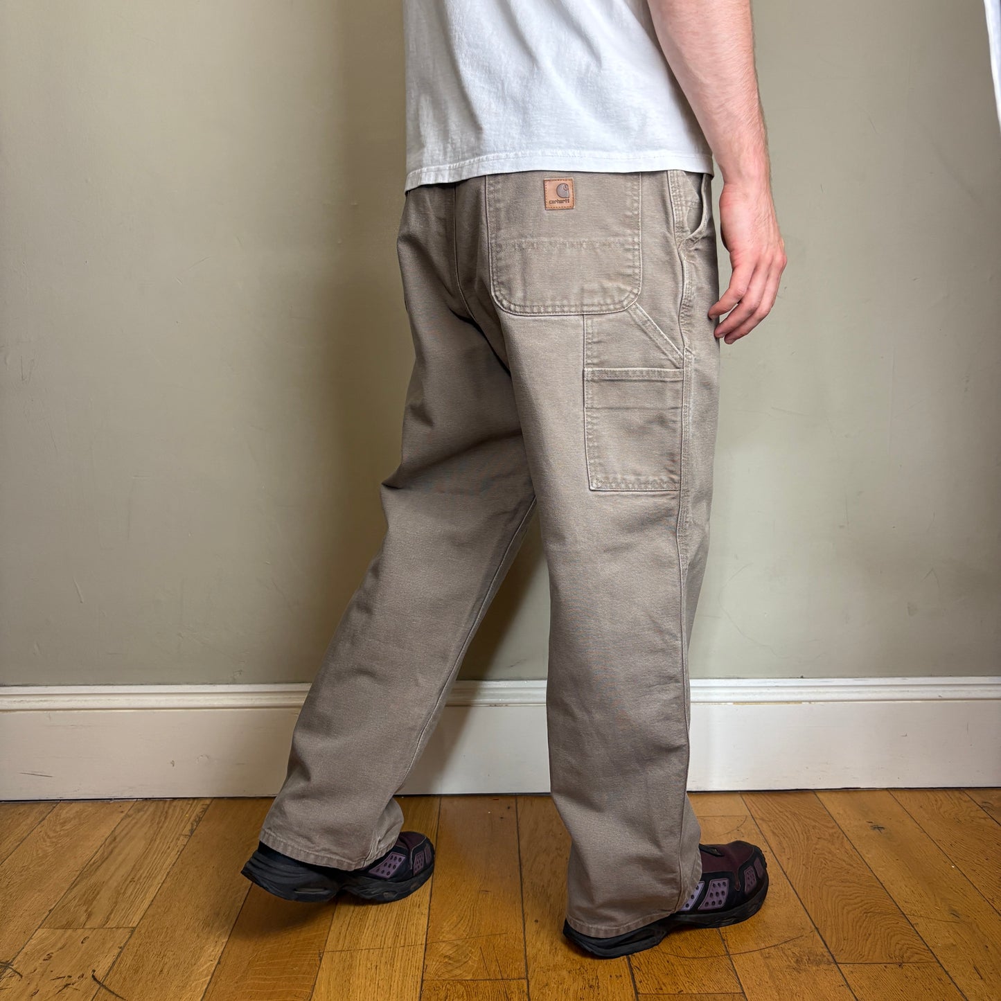 Vintage Carhartt Brown Workwear Carpenter Baggy Trousers - 38S
