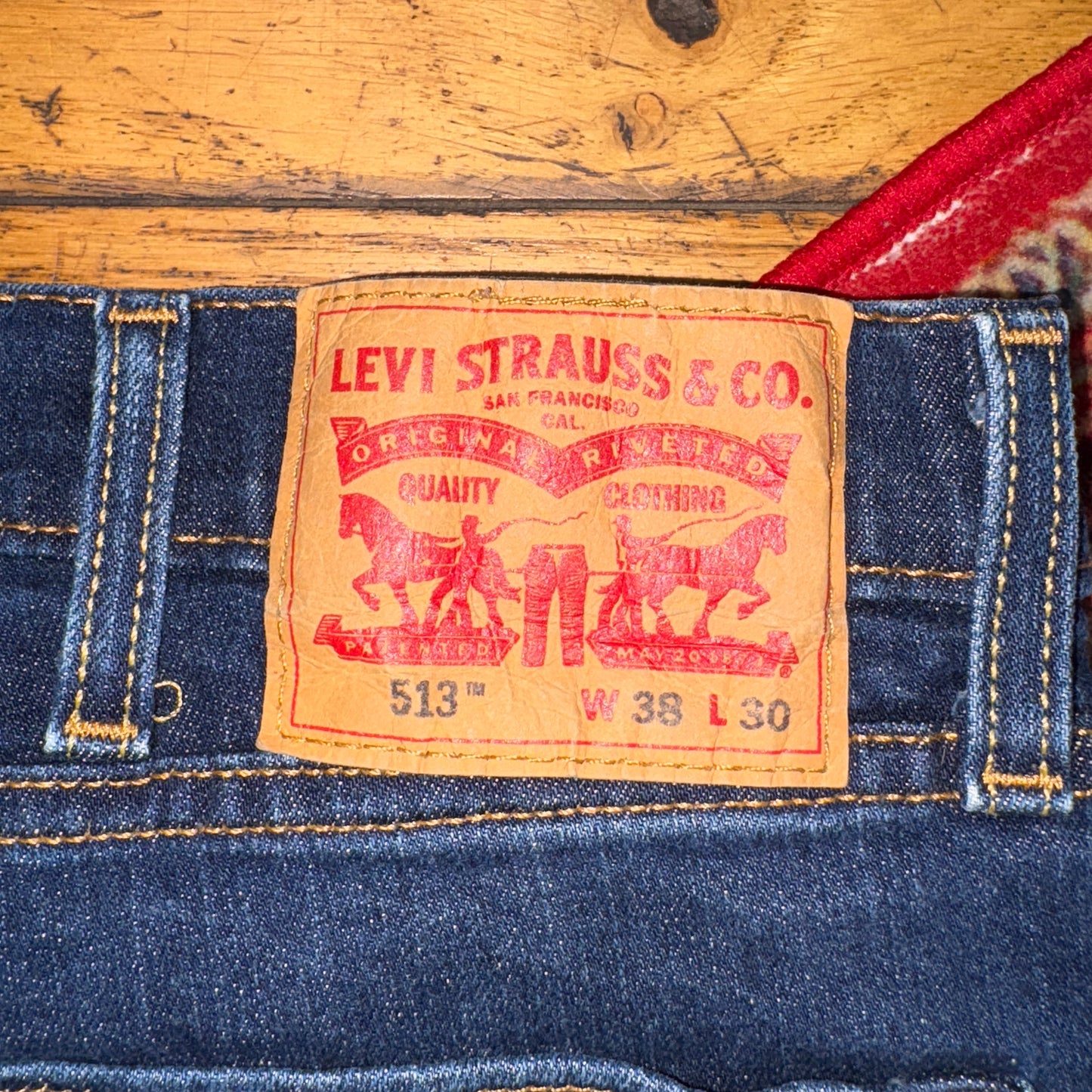 Vintage Levis 513 Baggy Blue Denim Shorts - 38