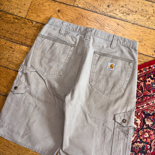 Vintage Carhartt Brown Workwear Baggy Carpenter Shorts - 34