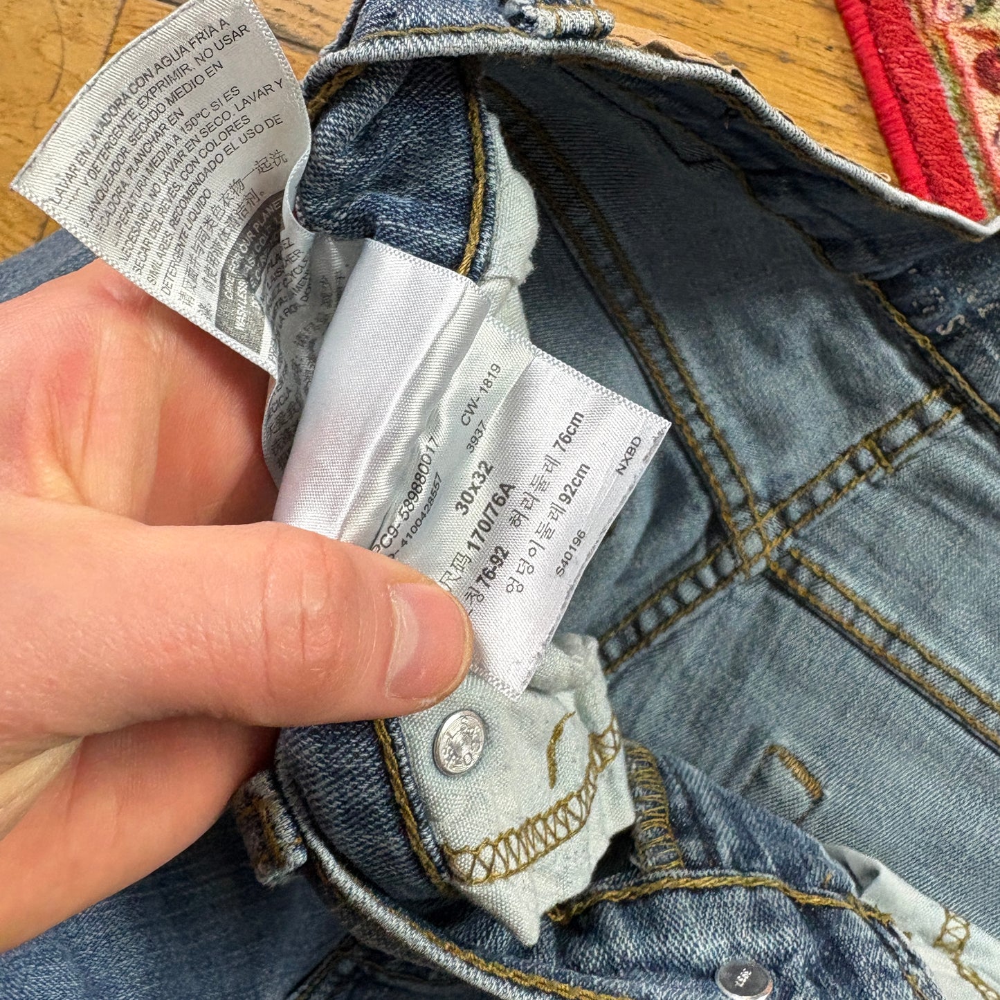 Vintage Levis Slim Blue Denim Jeans - 30