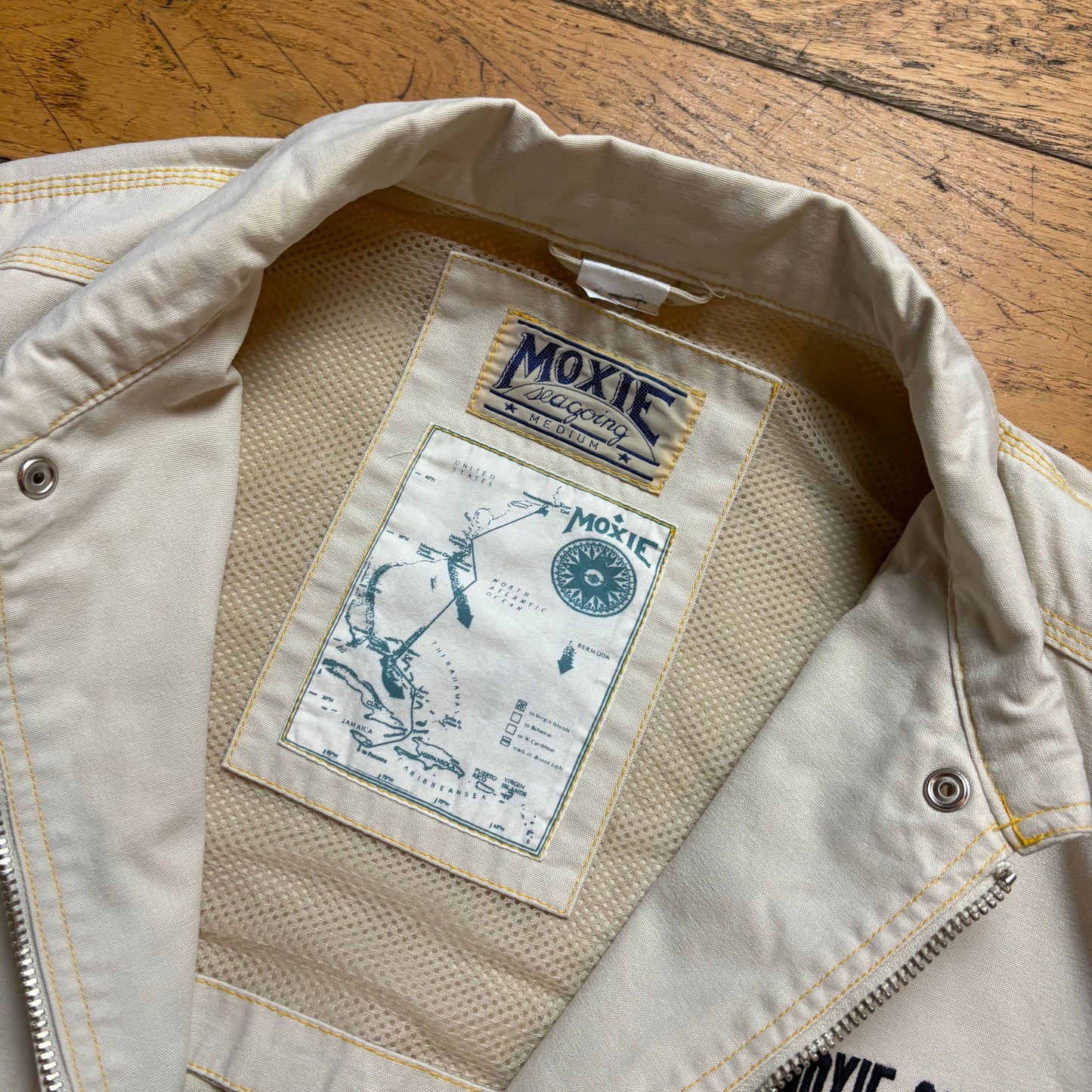 Vintage 90s Moxie Sailing Cream Jacket - XL