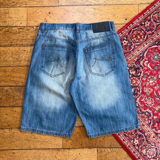 Vintage Rocawear Embroidered Hip Hop Baggy Blue Shorts Jorts - 36