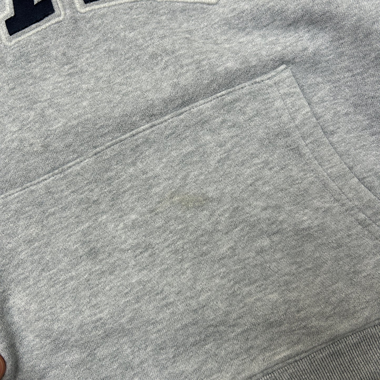 Vintage Gap Spellout Grey Embroidered Hoodie Sweatshirt - S