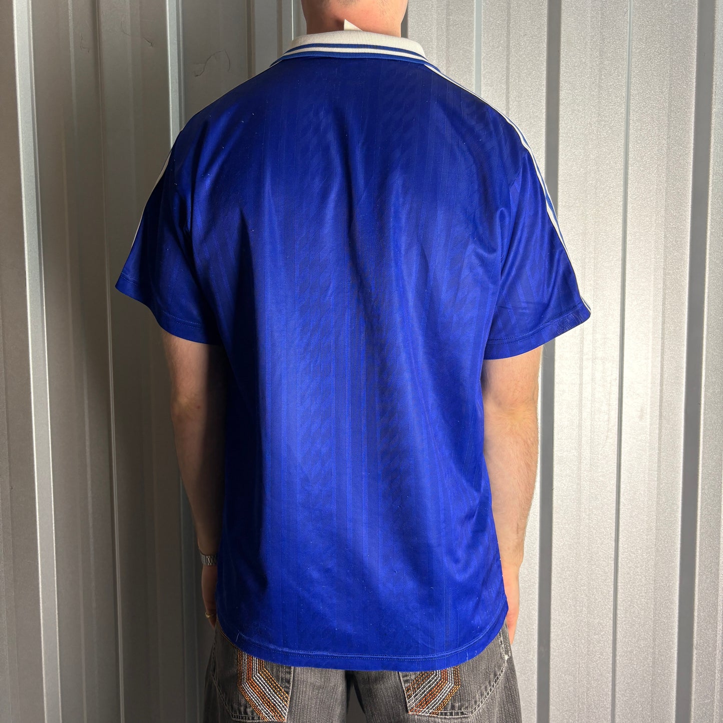 Vintage Adidas 90s Blue Polo Shirt - L