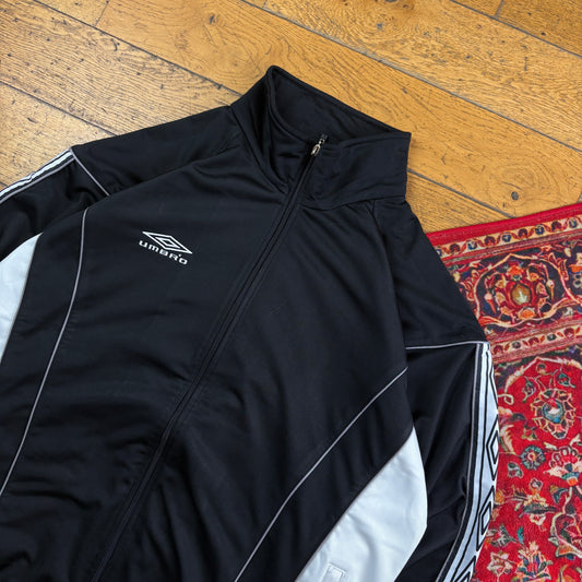 Vintage Umbro Black Tracksuit Track Shell Windbreaker Jacket - 2XL