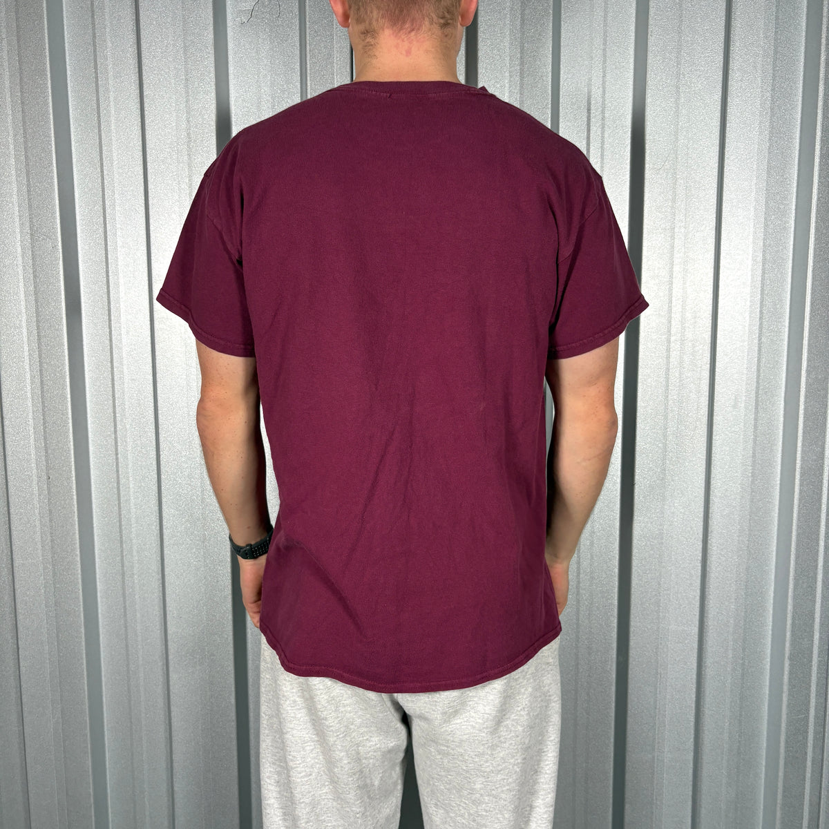 Thrasher Dawg Pound Burgundy Skate Graphic T Shirt - S