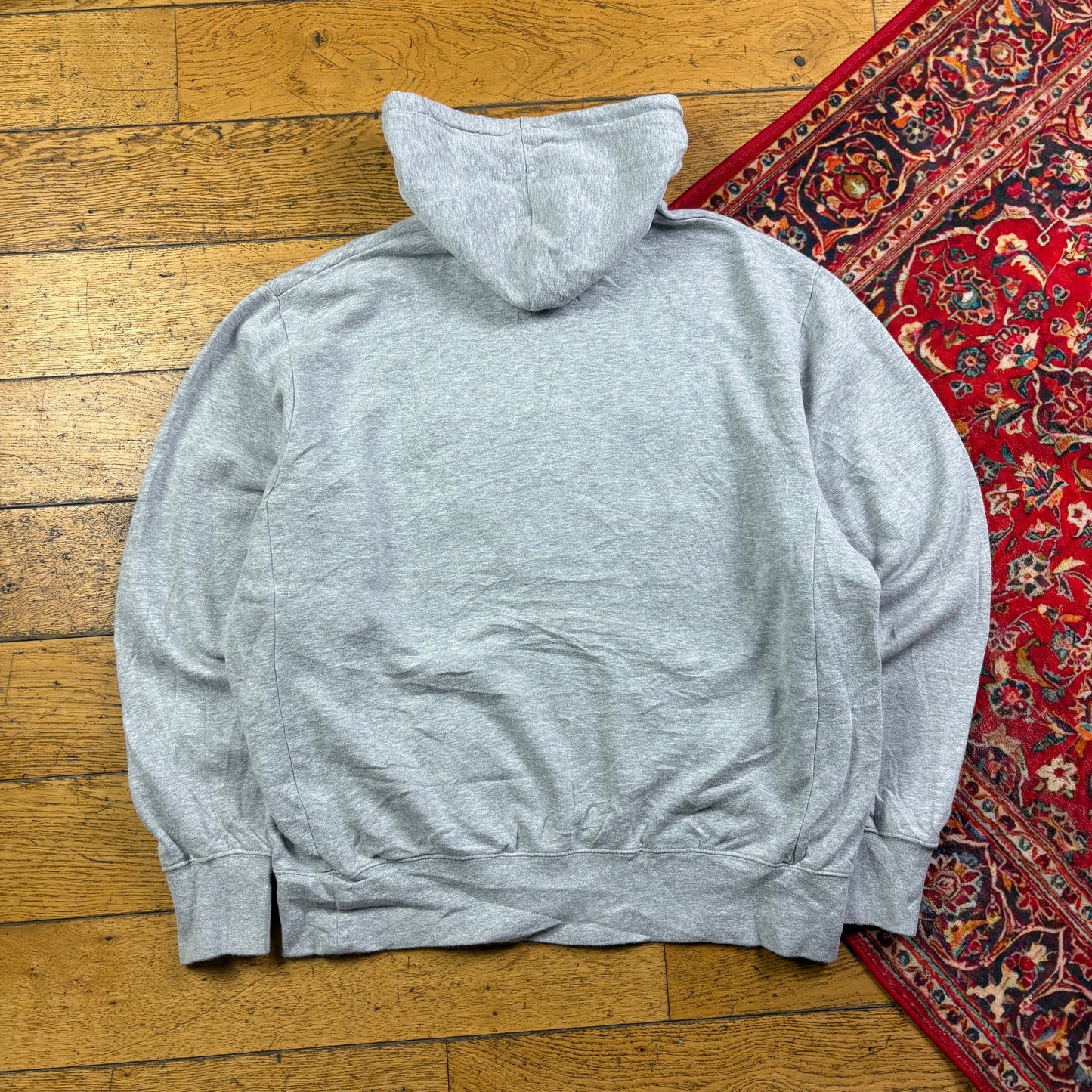 Vintage Nike USA Bulldog College Grey Hoodie Embroidered Sweatshirt - L