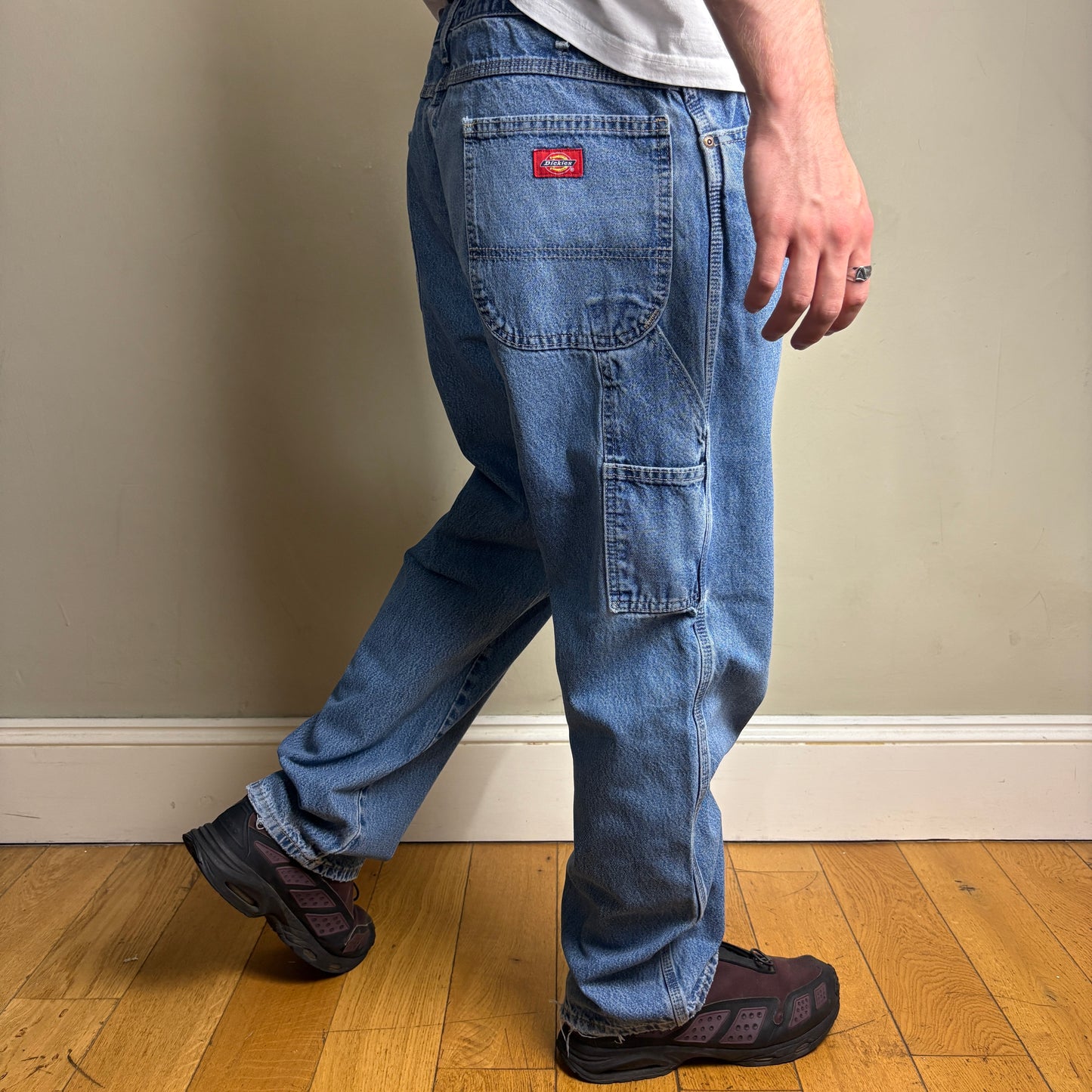 Vintage Dickies Workwear Carpenter Baggy Blue Jeans - 38S
