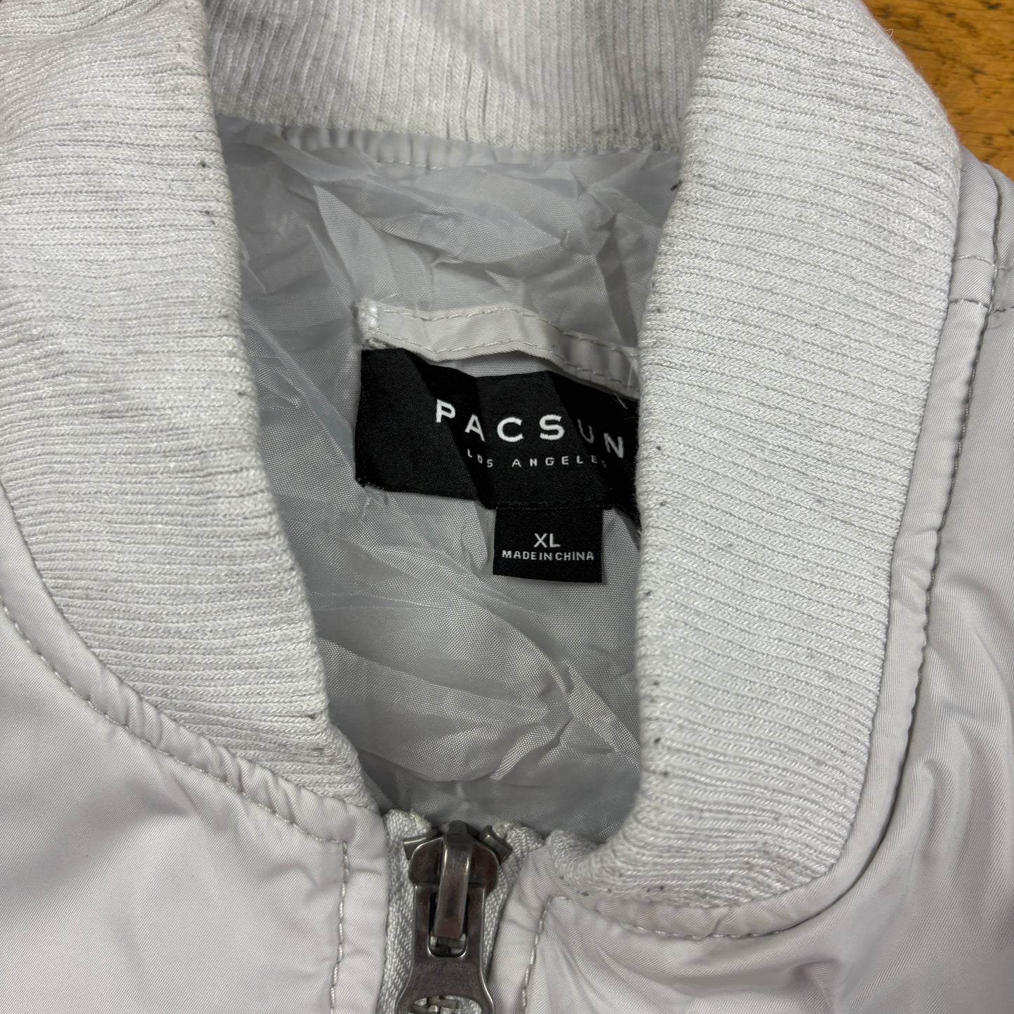 Vintage White MA-1 Bomber Jacket - XL