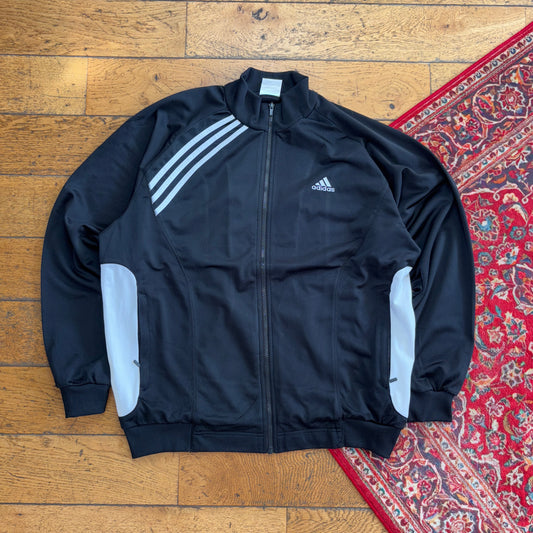 Vintage Adidas Black Tracksuit Track Jacket - 2XL