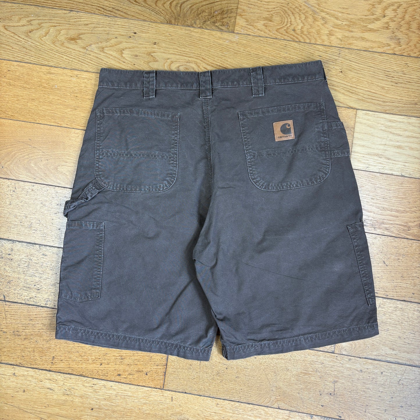 Vintage Carhartt Brown Workwear Baggy Carpenter Shorts - 38