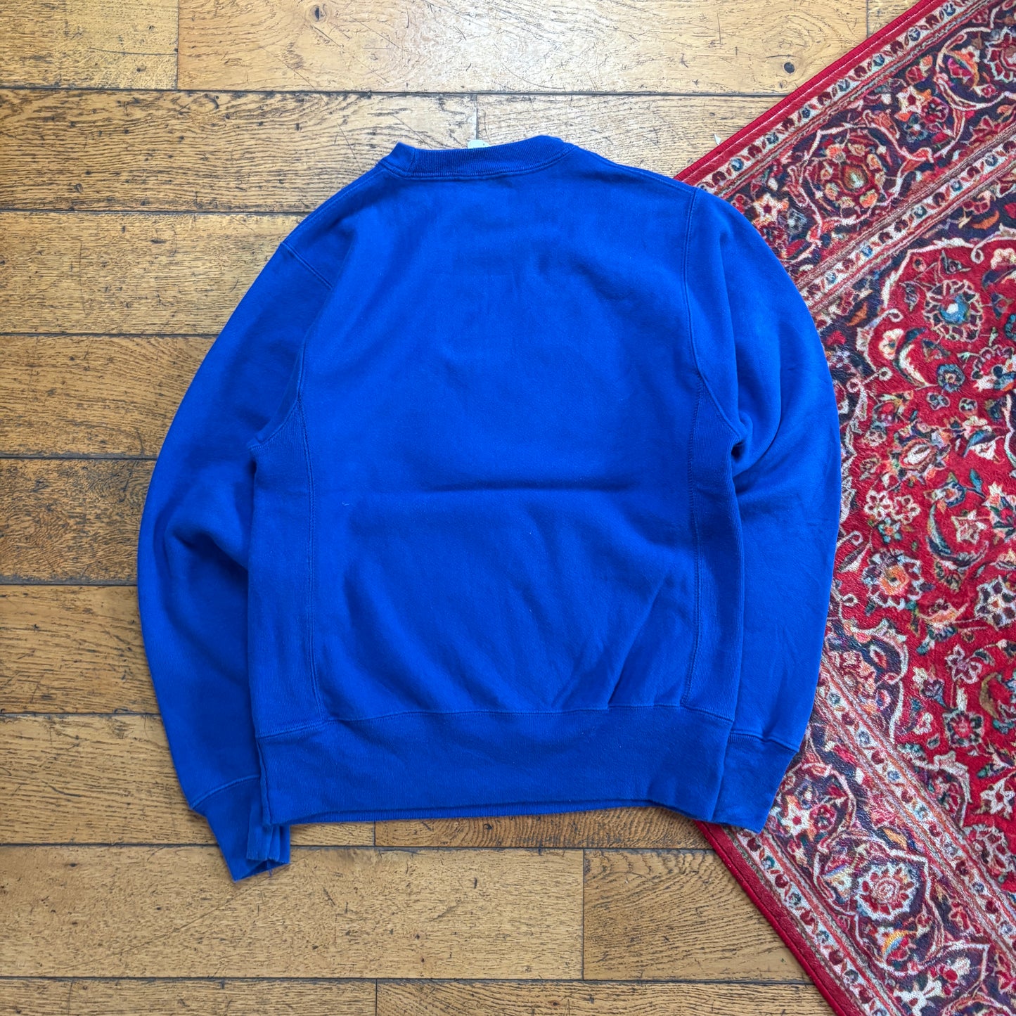 Vintage Champion Blue Embroidered Sweatshirt - S
